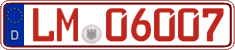 German license plate, Red license plates