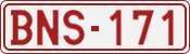 License plate of Belgium, 1951 year system