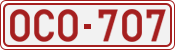 License plate of Belgium, 1951 year system