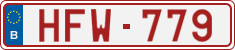 License plate of Belgium, 1951 year system