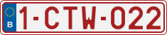 License plate of Belgium, Regular plates (2010)