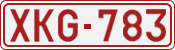 License plate of Belgium, 1951 year system