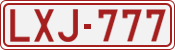 License plate of Belgium, 1951 year system