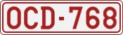 License plate of Belgium, 1951 year system