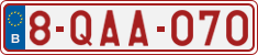 License plate of Belgium, Regular plates (2010)