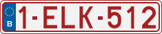 License plate of Belgium, Regular plates (2010)