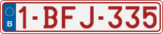 License plate of Belgium, Regular plates (2010)