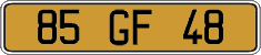 French license plate, FNI