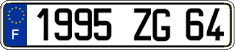 French license plate, FNI