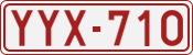 License plate of Belgium, 1951 year system