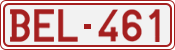 License plate of Belgium, 1951 year system