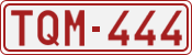 License plate of Belgium, 1951 year system