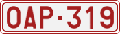 License plate of Belgium, 1951 year system