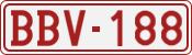 License plate of Belgium, 1951 year system