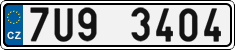 License plate of the Czech Republic, Cars (2001)