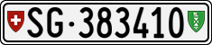 License plate of Switzerland, Cars
