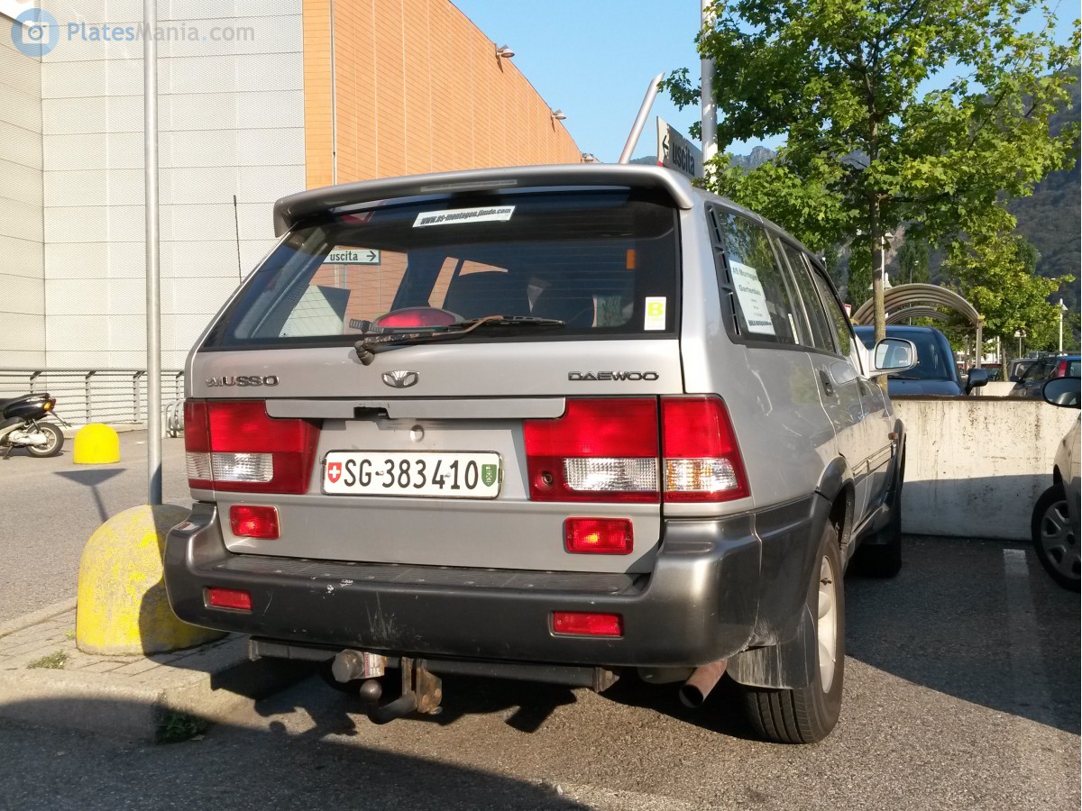 SG 383410, Daewoo Musso 1st gen (FJ), 1999–2002