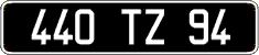French license plate, FNI