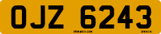 License plate of the United Kingdom, Northern Ireland (1966)