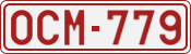 License plate of Belgium, 1951 year system