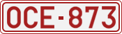 License plate of Belgium, 1951 year system