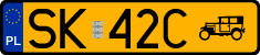License plates of Poland, Oldtimers