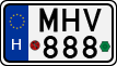 license plates of Hungary, Cars (1990)