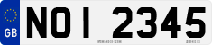 License plate of the United Kingdom, Northern Ireland (1966)