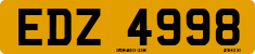 License plate of the United Kingdom, Northern Ireland (1966)
