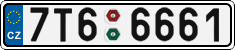 License plate of the Czech Republic, Cars (2001)