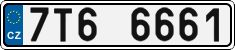 License plate of the Czech Republic, Cars (2001)