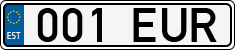 License plate of Estonia, Regular car plates