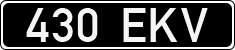 License plate of Estonia, Regular car plates