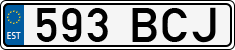License plate of Estonia, Regular car plates