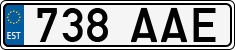 License plate of Estonia, Regular car plates