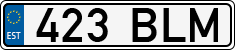 License plate of Estonia, Regular car plates