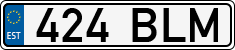 License plate of Estonia, Regular car plates