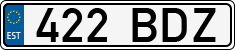 License plate of Estonia, Regular car plates