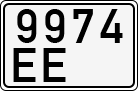 License plate of Estonia, Special vehicles