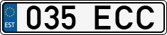 License plate of Estonia, Regular car plates