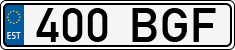 License plate of Estonia, Regular car plates