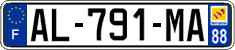 French license plate, SIV (ordinary)
