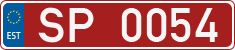License plate of Estonia, Sportcars