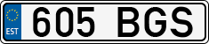 License plate of Estonia, Regular car plates