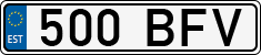 License plate of Estonia, Regular car plates
