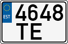 License plate of Estonia, Special vehicles