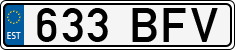 License plate of Estonia, Regular car plates
