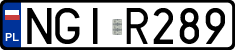 License plates of Poland, Regular car plates
