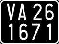 License plate of Italy, Cars (1927 year series)