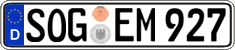 German license plate, Regular plates